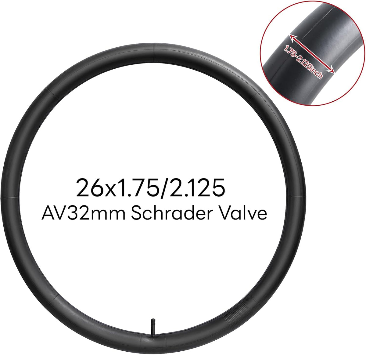 Reliable 26" Bike Tubes by [Brand Name] - Replacement Inner Tubes for City/Road/Mountain Cycling | AV32mm Schrader Valve (2 PCS)