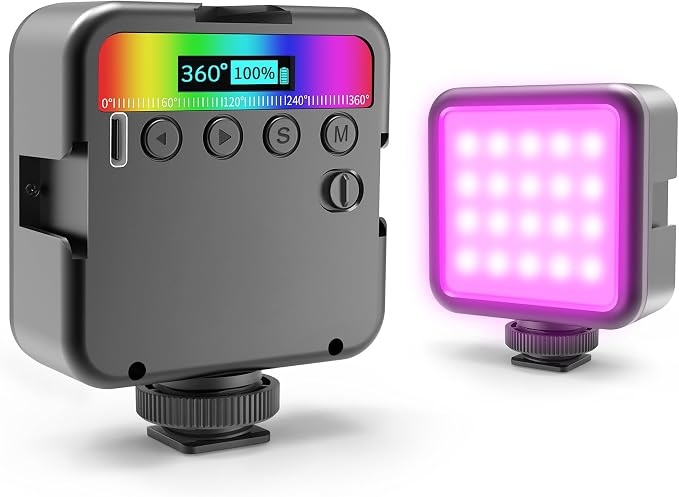 Altson Magnetic RGB Led Video Light LED Camera Light 360° Full Color Portable