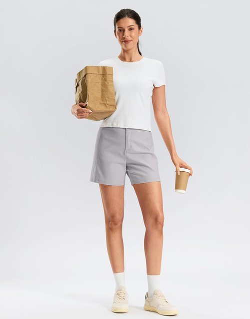 G Gradual Women's Golf Hiking Shorts - Stretchy Outdoor Shorts with Deep Pockets | Casual Travel Wear