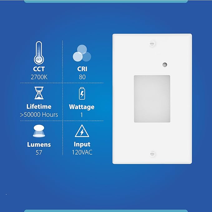 NICOR Lighting STP2 Frosted White LED Step Light with Photocell (STP2F120WHPC)