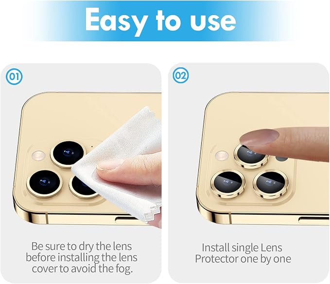 for iPhone 14 Pro/14 Pro Max Camera Lens Protector Bling, 9H Hardness