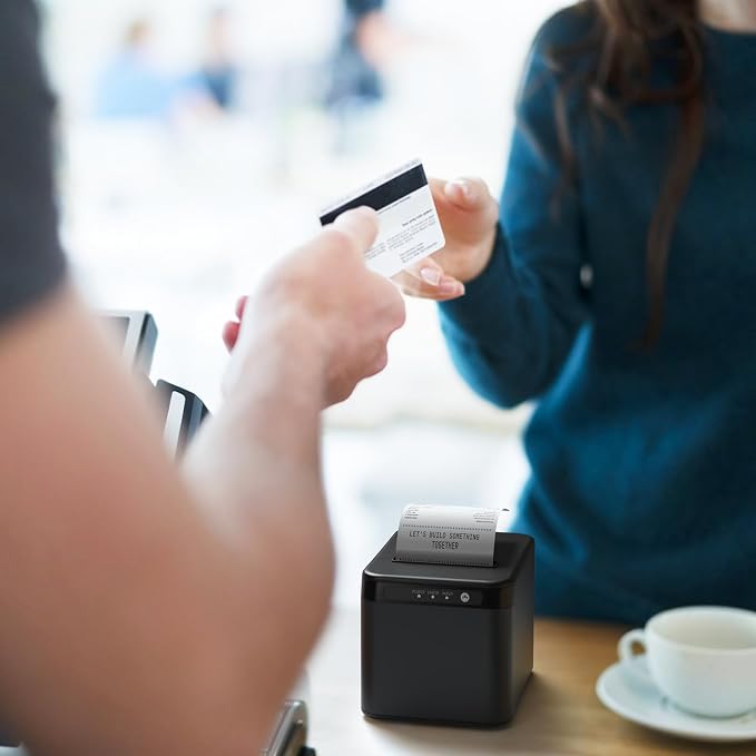 BISOFICE 80mm Receipt Printer ESC/POS Thermal Printer Desktop Direct Print