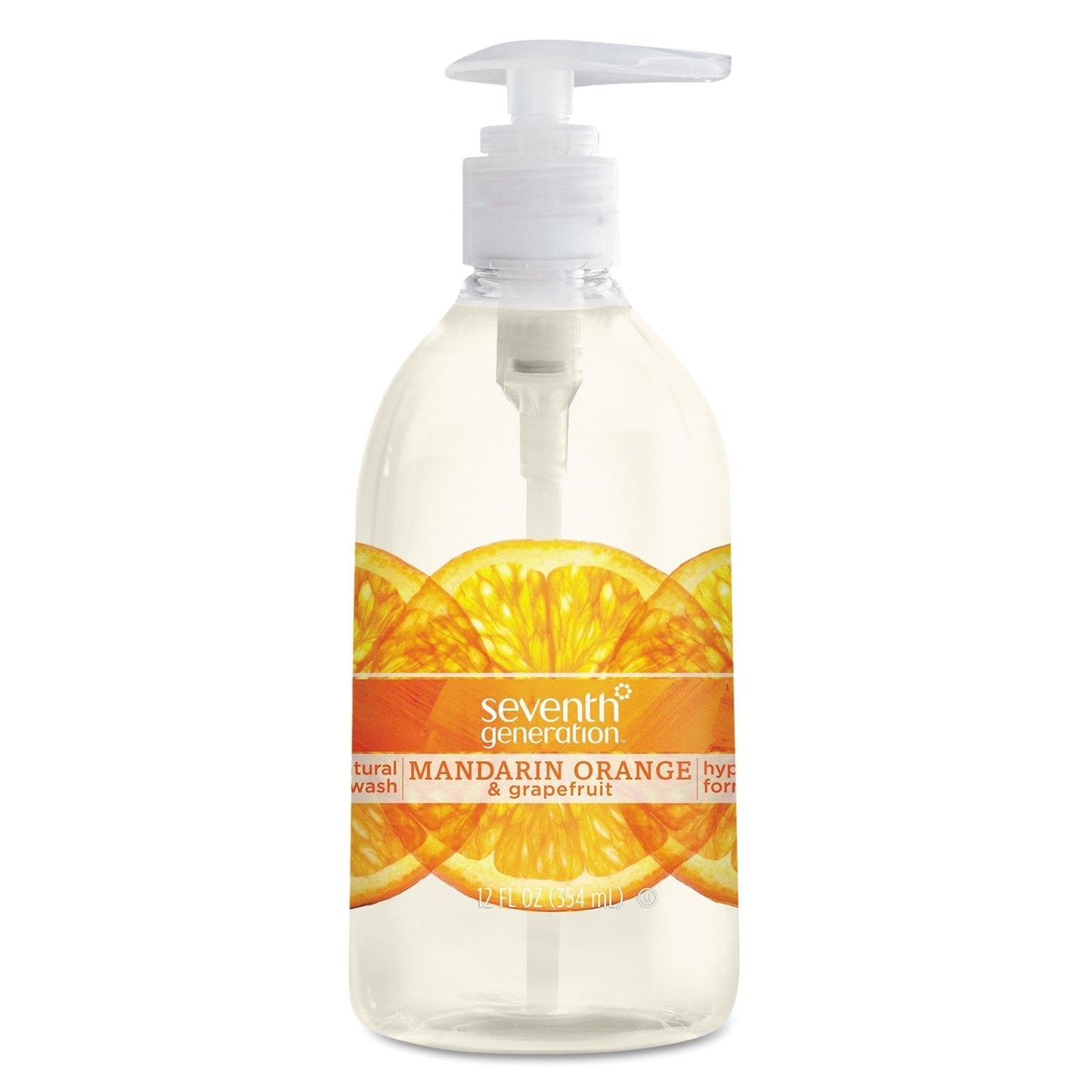 Seventh Generation Hand Wash, Mandarin Orange & Grapefruit Scent, 12Oz