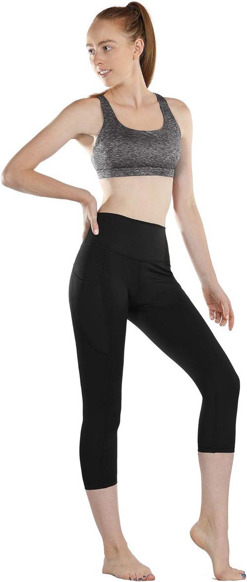 Icyzone Women's Strappy Workout Sports Bra - Comfortable Yoga & Running Activewear Top