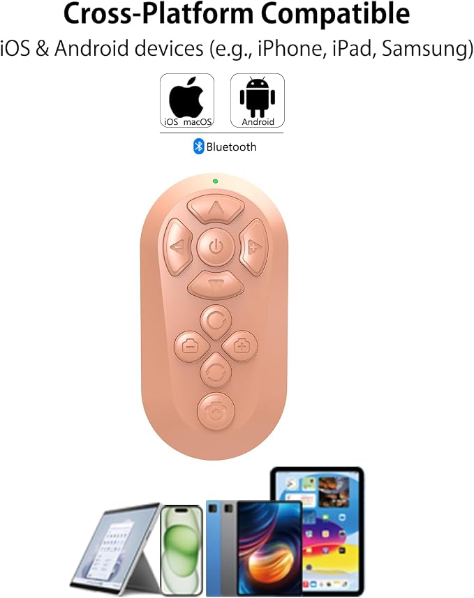 Wireless Remote Controller for iOS/Android Bluetooth Remote Control for TikTok
