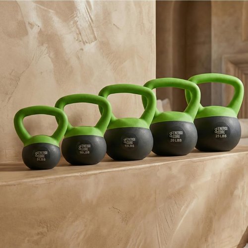 ENERGI CORE Kettlebell - Sand-Filled Weight for Home Gym & Strength Training - Portable for All Fitness Levels