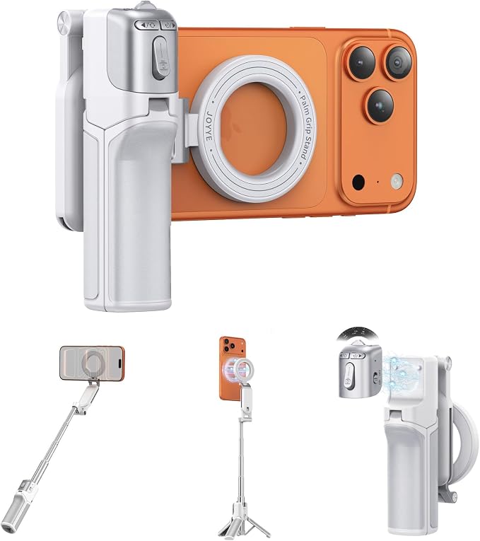 Magnetic Phone Camera Shutter Grip, Extendable Selfie Stick & Tripod Portable