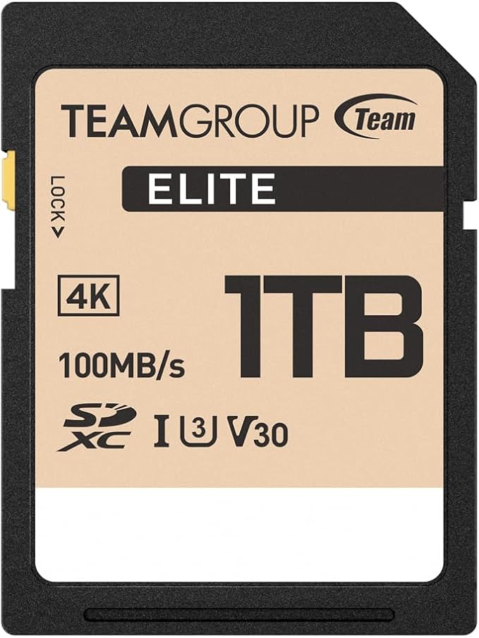 TEAMGROUP Elite 1TB UHS-I U3 V30 UHD Read Speed up to 100MB/s SDXC High Speed