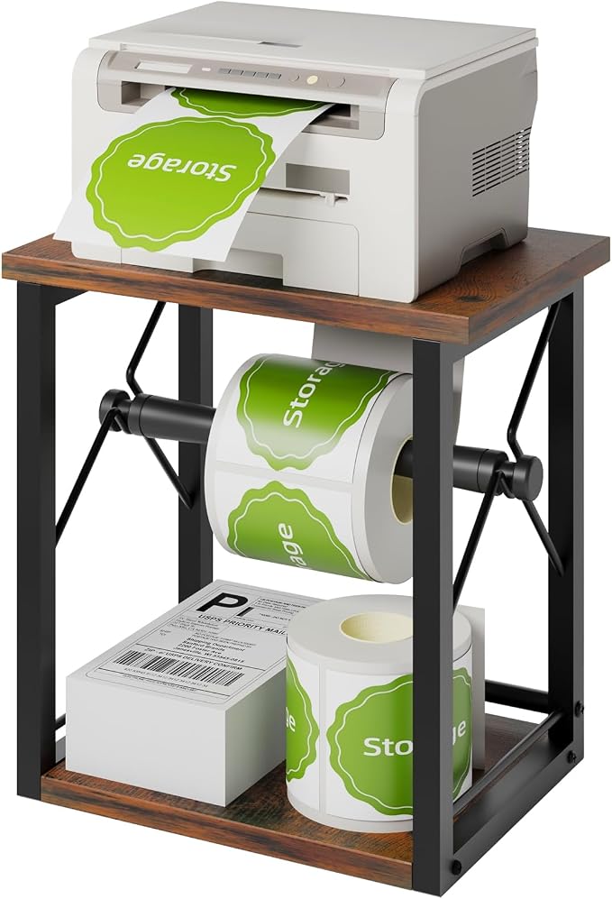 Label Holder for Rolls and Fan-Fold Labels, Shipping Thermal Label Holder