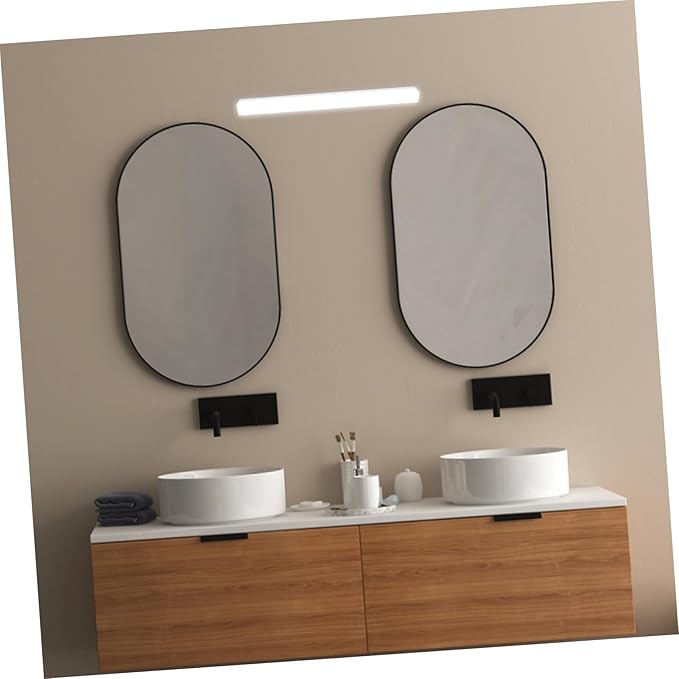 STOBOK Led Makeup Light Mirror for Bathroom Vanity Light Fixture Elegant Design Easy Installation and Modern Aesthetic for Makeup Needs