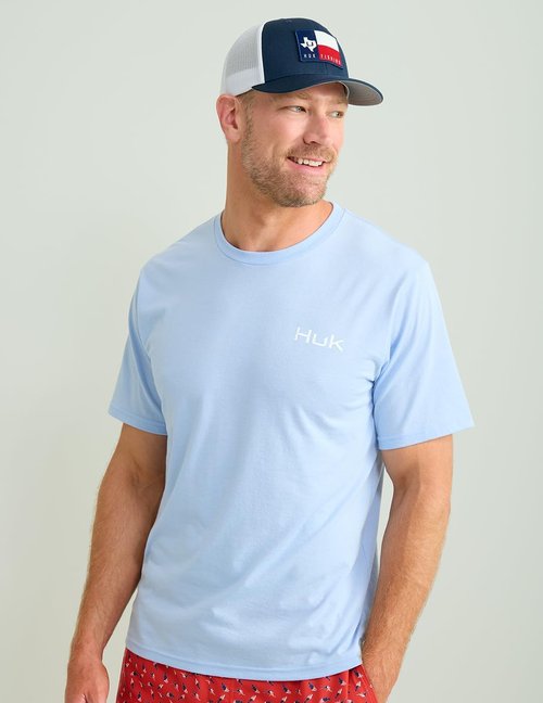HUK Men's Fishing Graphic Tee - Performance Short Sleeve, Quick-Dry Fabric for Comfort