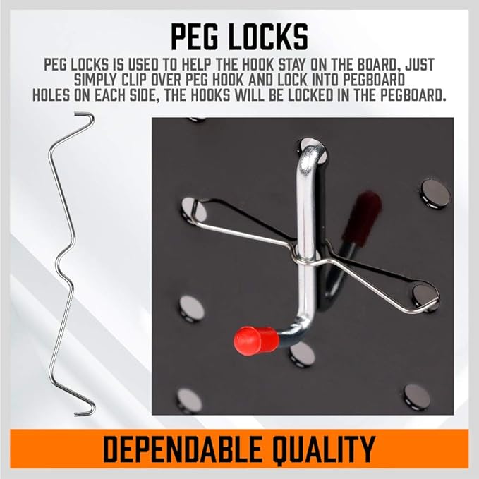 HORUSDY 238 PCS Pegboard Hooks Assortment Kit – 16 Types Heavy Duty Pegboard Accessories with Bins – Fits 1/8 & 1/4 Inch Pegboard Metal Hooks for Garage, Workshop, and Tool Storage Organization
