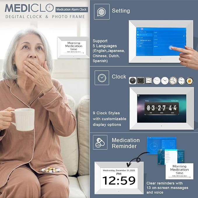 Santek] Large Digital Clock for Seniors