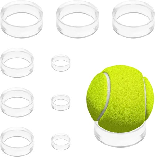 9Pcs Clear Acrylic Baseball Stand - Softball Display Holder for Golf, Tennis & Marbles | 3 Sizes