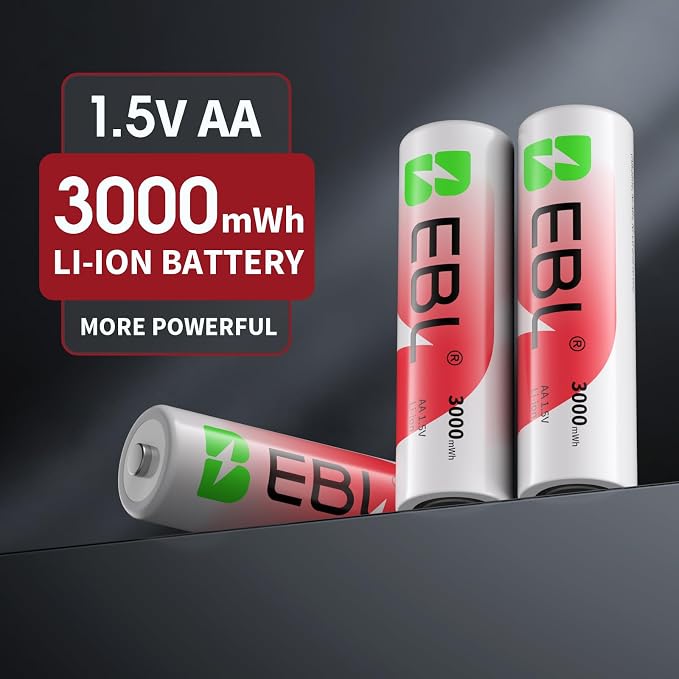 EBL Rechargeable AA Batteries Lithium