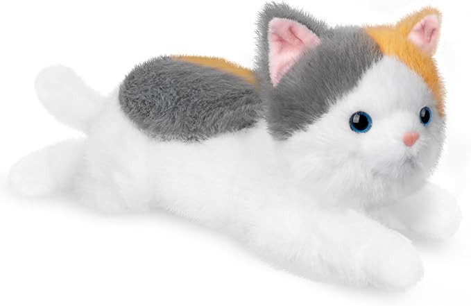 19 inch 3 lbs Cat Weighted Stuffed Animals, Realistic Weighted Cat Stuffed Animal, Sensory Comfort Plush Throw Pillow, Soft Kawaii Kitty Plush Toy Gift for Adults Kids Youth