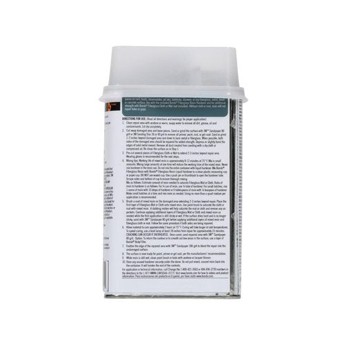 3M Bondo Fiberglass Resin - Waterproof Repair Formula for Metal, Wood & Fiberglass - 0.9 Pint
