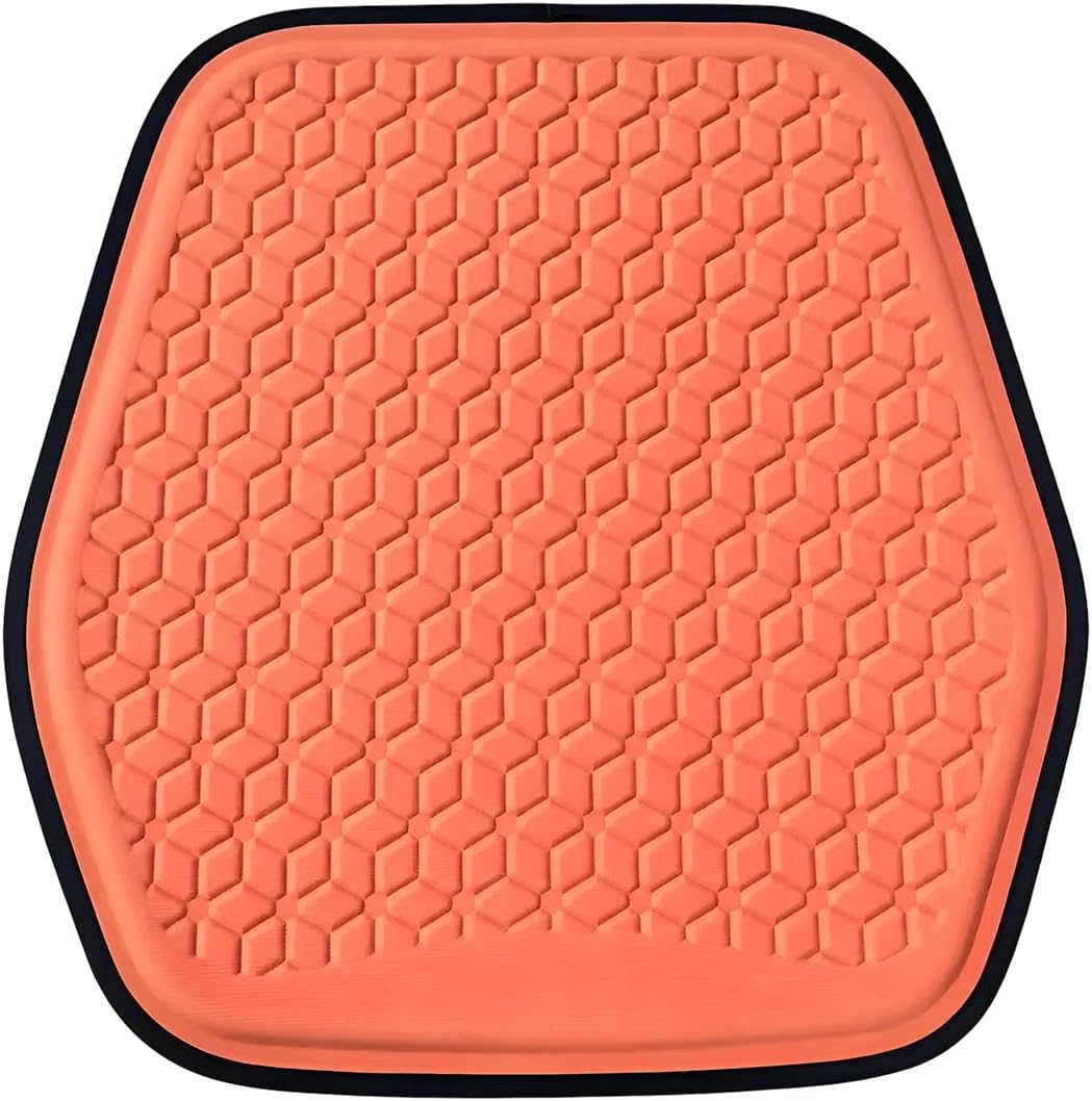 Zpana Gel Car Seat Cushion, Non-Slip & Comfortable Automotive Chair Protector Pad for Driving, Breathable Vehicle Interior Mat Cover Accessories, Universal Fit (Orange)