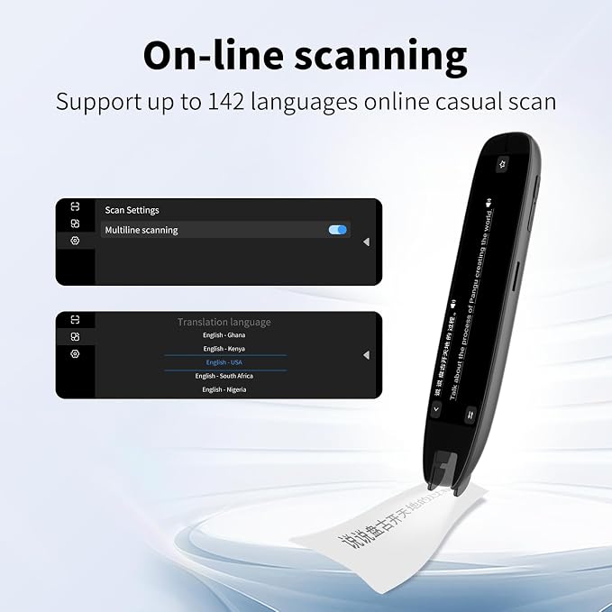 Translation Pen, 142 Language Translator Device Translator Pen, Text Extract Pen