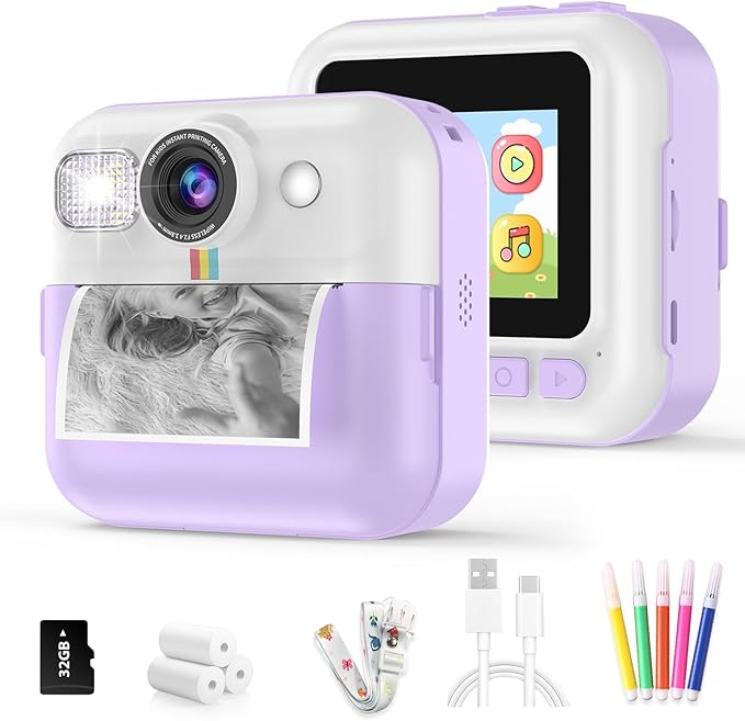 BOFIDAR Instant Print Camera for Kids, Children Digital Camera Video Toddler