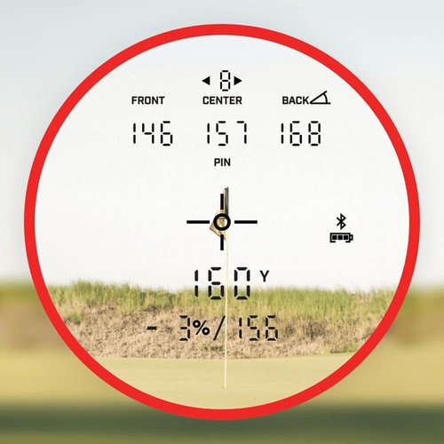Bushnell Golf Tour Hybrid GPS Laser Rangefinder - Slope Compensation, Magnetic Mount, 6X Magnification, 1300 Yd Range