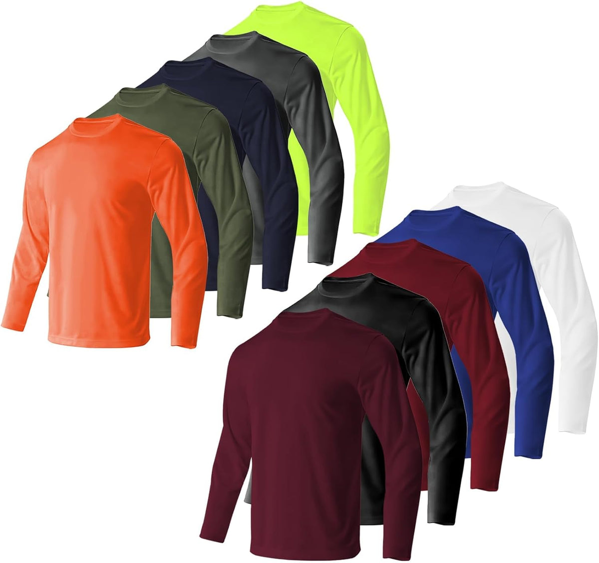 Skiennix Men's Long Sleeve Sun Shirt - Lightweight UV Protection Quick Dry Athletic Tee | Ideal for Hiking & Fishing