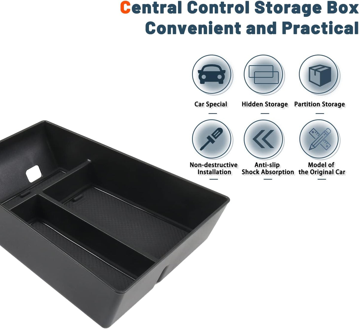 2026 X5/X6/X7 Center Console Organizer for 2020-2026 BMW X5/X6/X7 Accessories Middle Console Organizer X5/X6/X7 Armrest Storage Box Compatible with 2020 2021 2022 2023 2024 2025 2026 BMW X5/X6/X7