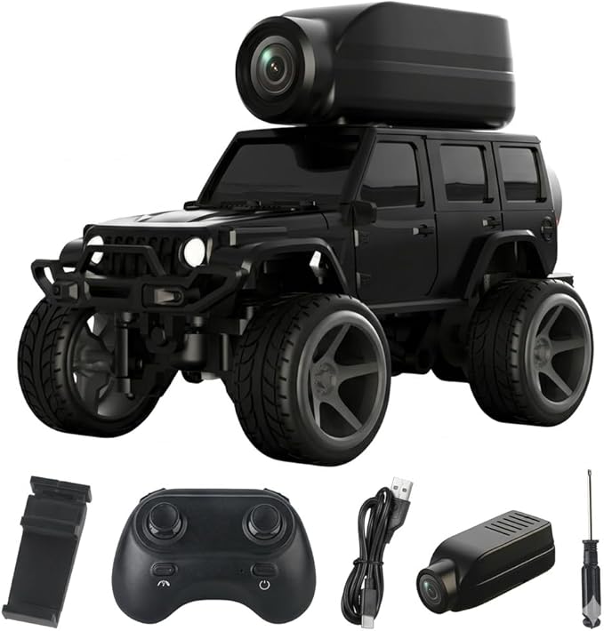 1:64 Mini FPV RC Car, Alloy Crafted Remote Control Truck