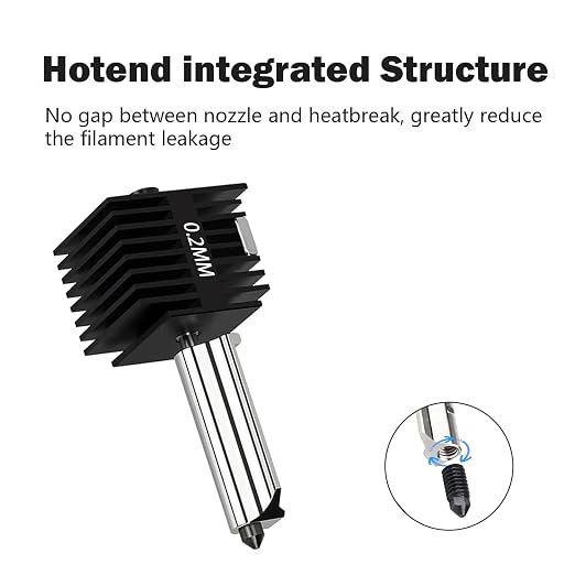 HzdaDeve 2 Pack 0.2MM A1 Mini/A1/A2L Hotend Print Head Hot End Kit Extruder