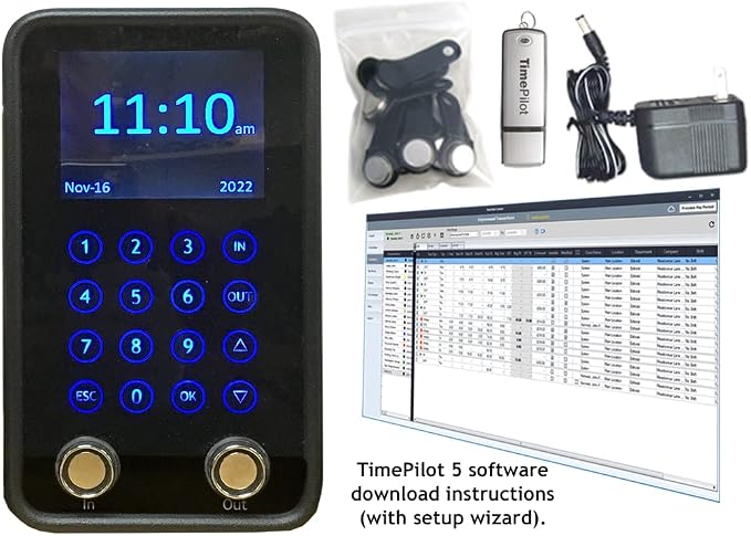 TimePilot Vetro Electronic Time Clock Starter Kit