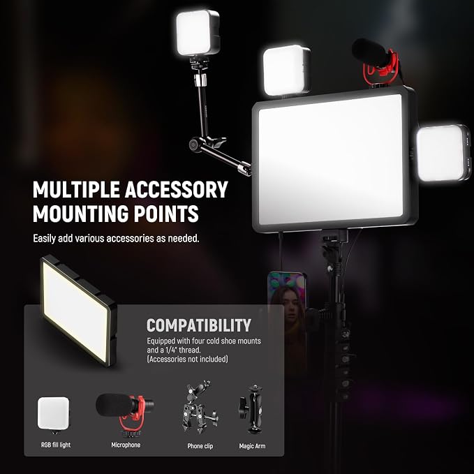 NEEWER Basics LED Video Panel Light, Studio Lighting Kit