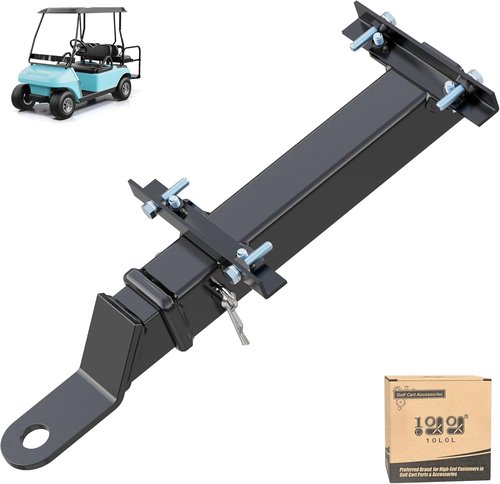 10L0L Heavy Duty Golf Cart Trailer Hitch Kit with 2" Receiver - Under Rear Seat/Footrest Mount, Universal Fit for Yamaha, EZGO, Club Car - Easy Installation