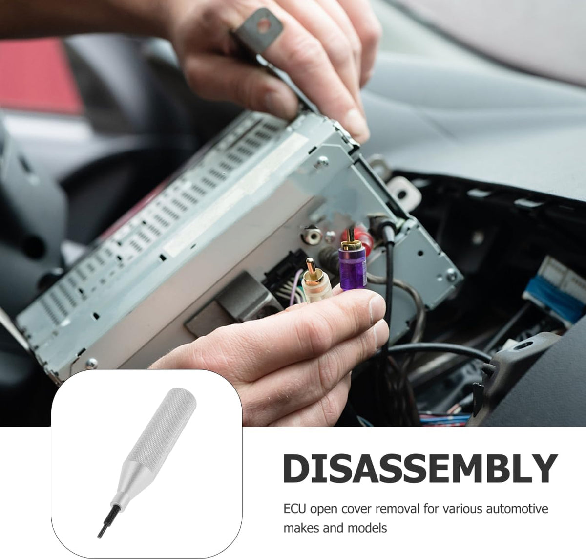 Mobestech 2Pcs ECU Cover Opening Tool Car Computer Control Box Removal Tool Automotive Panel Pry Durable Auto Repair Tools 5.23X1.57X0.78In