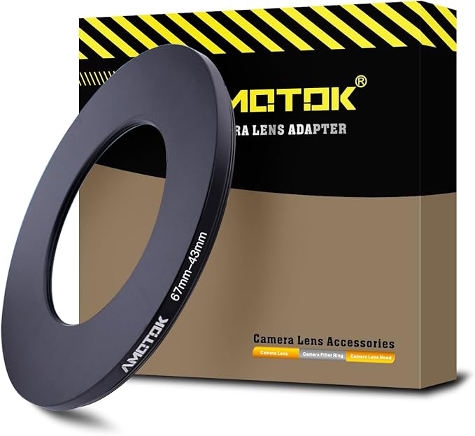67mm Lens to 43mm Camera Lens Adapter, 67mm to 43mm Filter Step-Down Ring