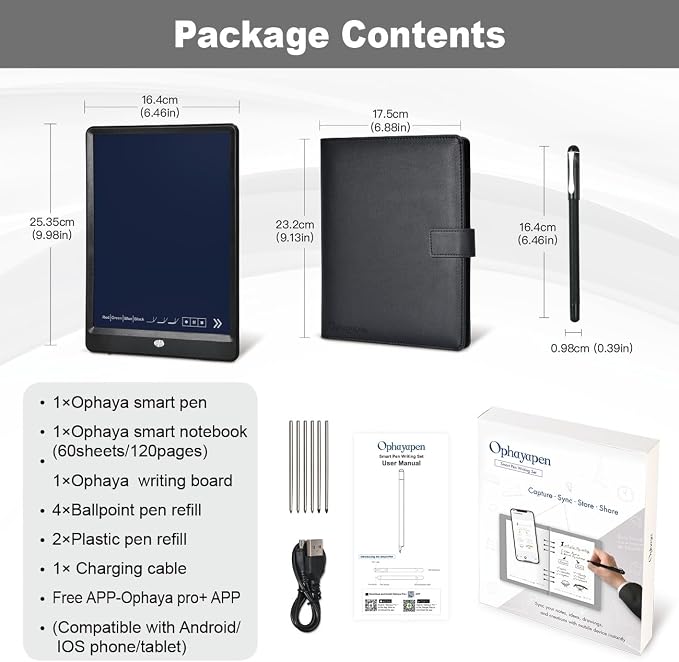 Smart Pen for Note Taking Set Real-Time Paper-to-Digital, Smart Digital Notebook