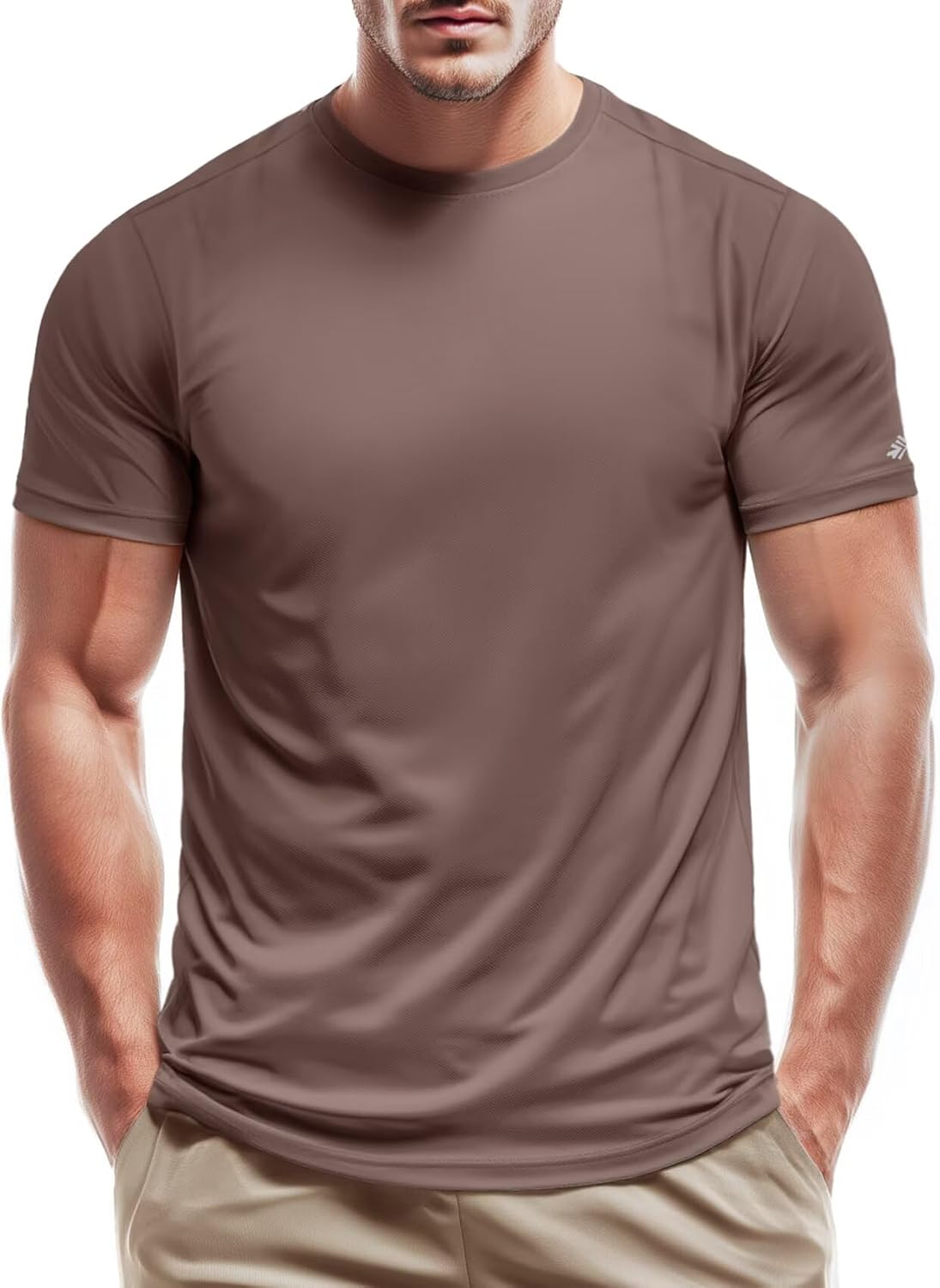 Zengjo Men's Athletic Shirts - Moisture-Wicking Quick-Dry Tees for Running & Gym | Lightweight Crewneck