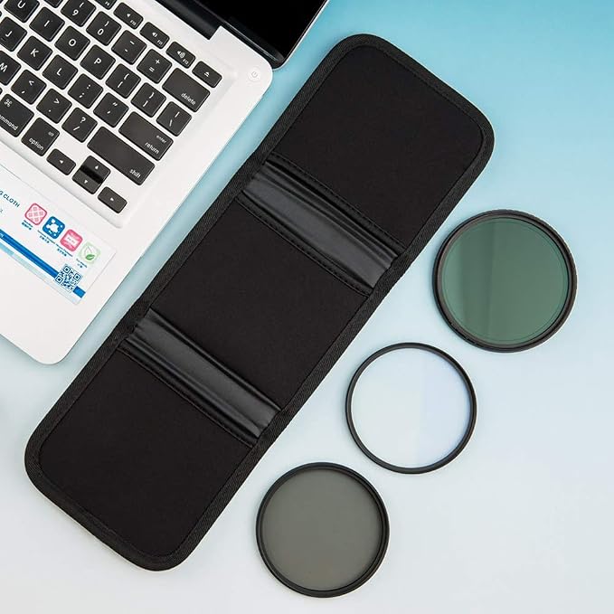 3 Pockets Camera Filter Case for Filter Up to 82mm