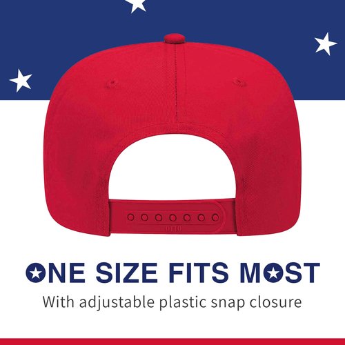 Gulf of America Hat - Red Baseball Cap for Men Women - White Stitch - Embroidered in The USA - America, Patriotic, Patriot - Gulf of Mexico - One Size Fit Most - Adjustable Snapback