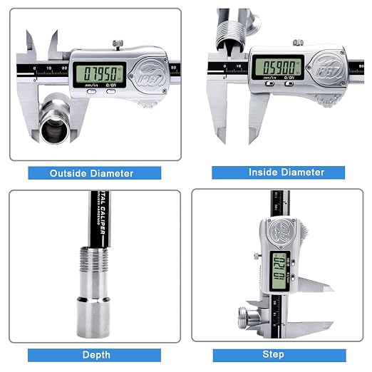 Kynup Caliper Measuring Tool IP67 Waterproof, Digital Caliper Outside Micrometer