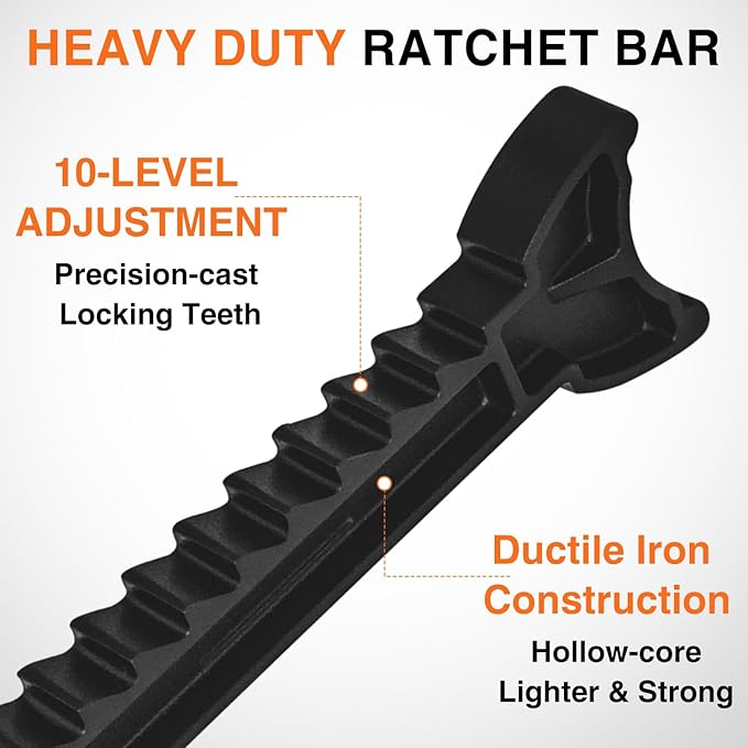 Nilight Jack Stands, 2 Ton (4,400 lbs) Capacity Heavy Duty Steel Car Lifting Stand, Adjustable Height 10.6" to 16.2", 1 Pair
