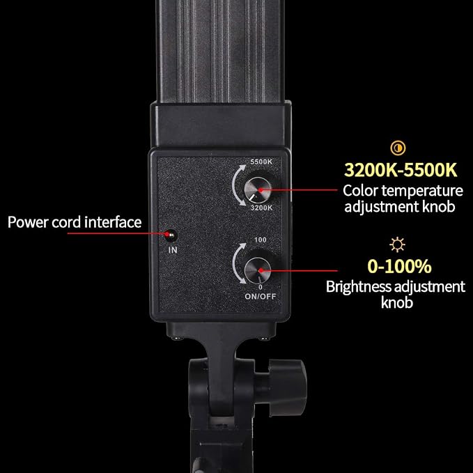 36w 3200K-5500K Dimmable LED Photography Light Adjustable Photography Studio