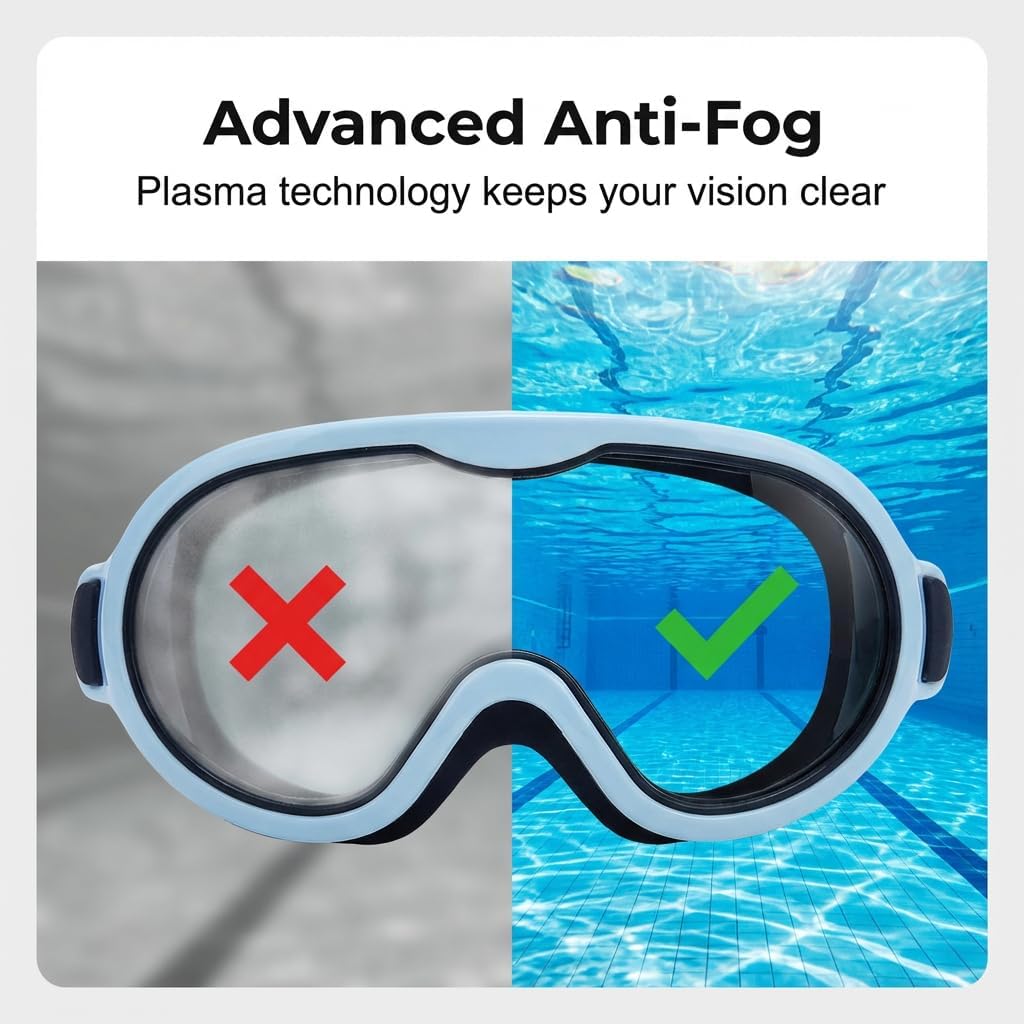 Skiennix Kids Swim Goggles - 2026 Waterproof Anti-Fog Design for Pool Training | Junior Size