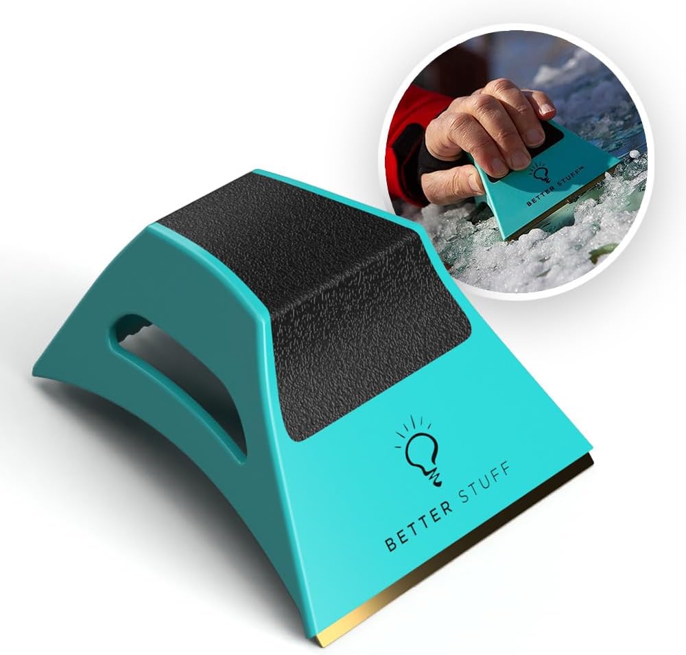The Better Ice Scraper for Car Windshield | Fast, Efficient, Ergonomic | Magically Remove Ice and Frost from Auto Window | Patented Shape Shifting Technology | Durable Brass Edge | Compact | Pack of 1