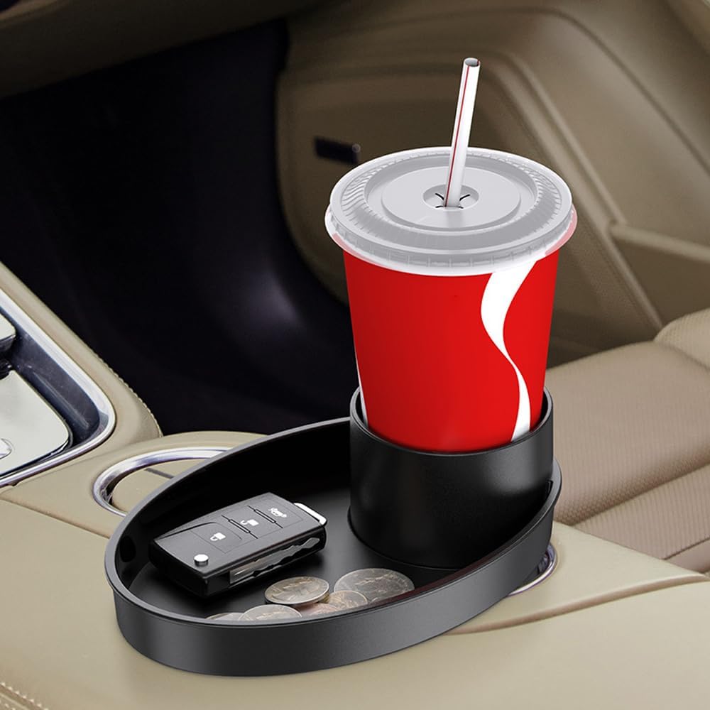 Shkalacar Car Seat Snack Tray - Travel Tray Cup Holder for Kids Car Seat, with Plate Organizer Rotatable Carseat Cup Holder with Food Trays