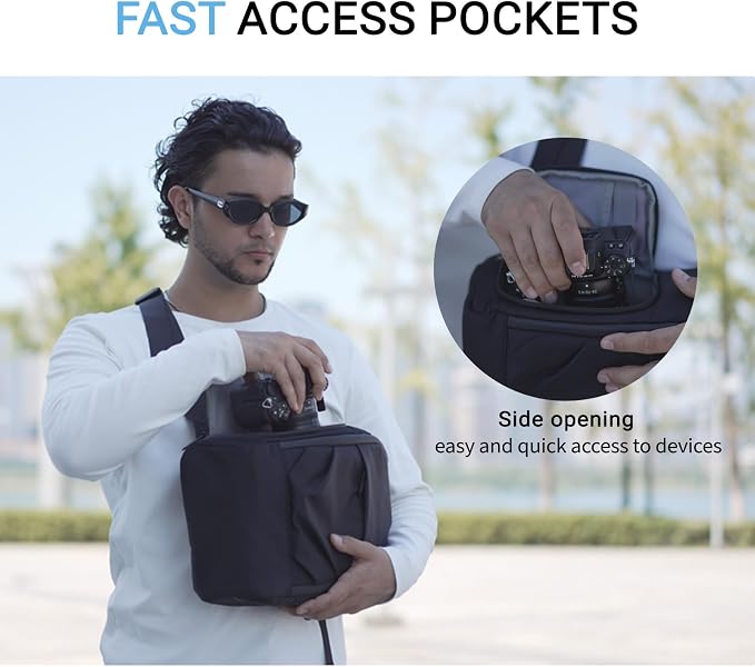 TAAOKA Camera Sling Bag, DSLR/SLR/Mirrorless Camera Backpack Case Shockproof