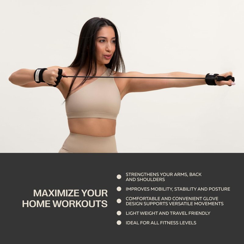 Pvolve P.Band Exercise Resistance Band - Home Workout Equipment to Strengthen Arms, Back and Shoulders, Light Weight Comfortable Glove Design to Improve Mobility, Stability and Posture