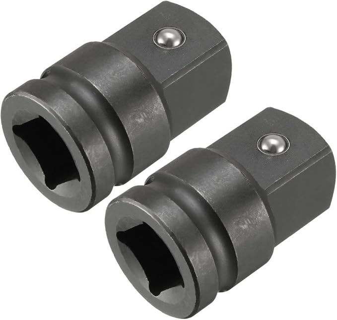 uxcell 2pcs 3/4" Drive (Female) x 1" (Male) Impact Socket Adapter for Use with Air Impact Wrenches, Breaker Bars, Ratchets, CR-MO Steel
