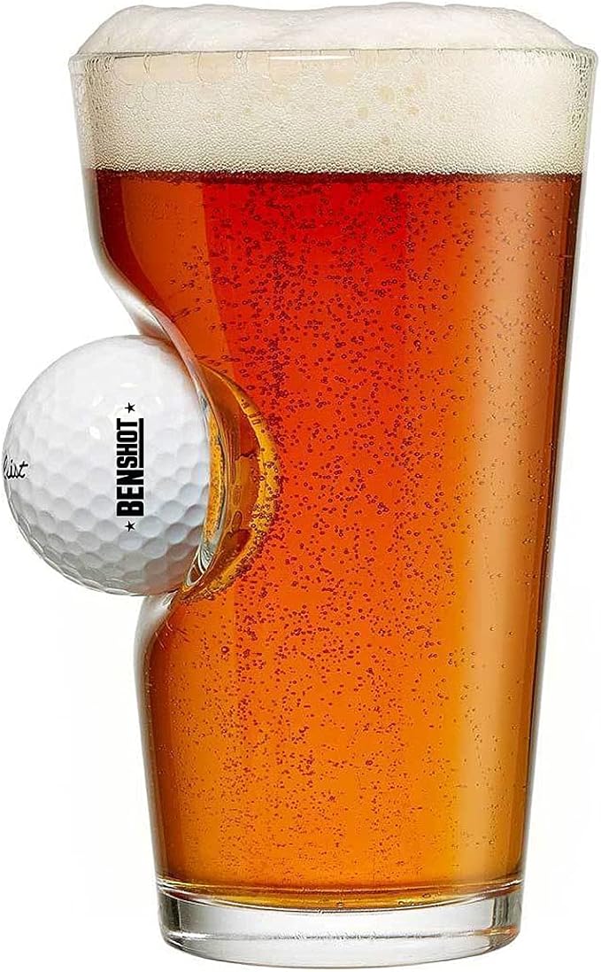 BenShot Golf Ball Pint Glass - 16oz | Made in the USA