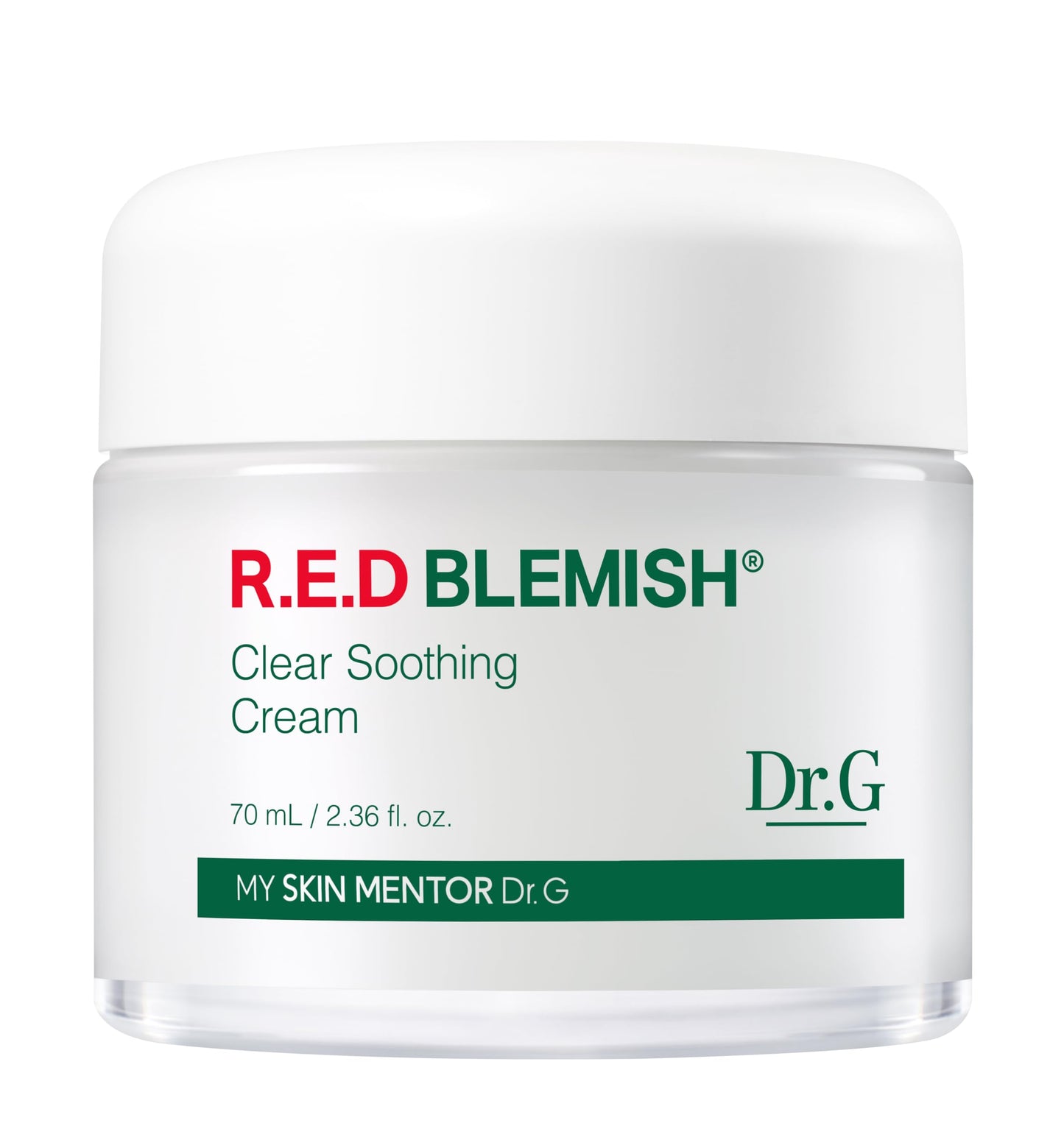 Dr.G Red Blemish Clear Soothing Cream, 70Ml - Moisturizing Recovery Cream For Sensitive Acne-Prone Skin; Cica Soothing Moisturiz