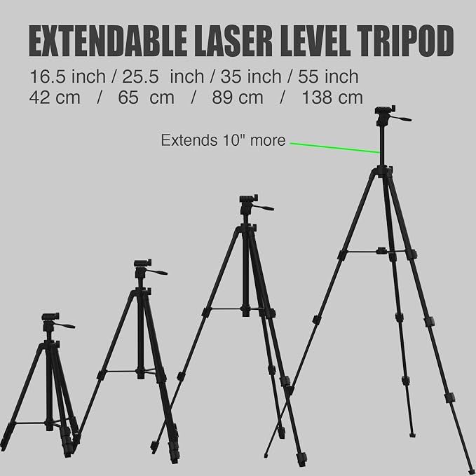 55-inch Lightweight Aluminum Laser Level Tripod Stand